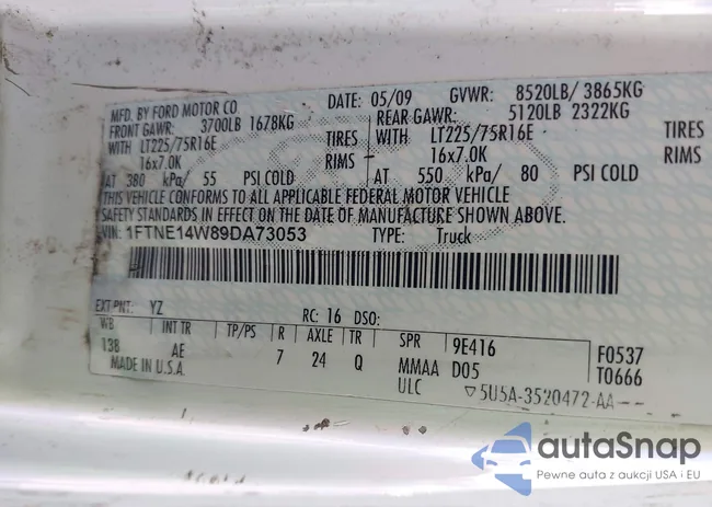 1FTNE14W89DA73053: 43044259