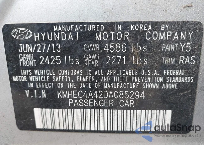 KMHEC4A42DA085294: 43044343