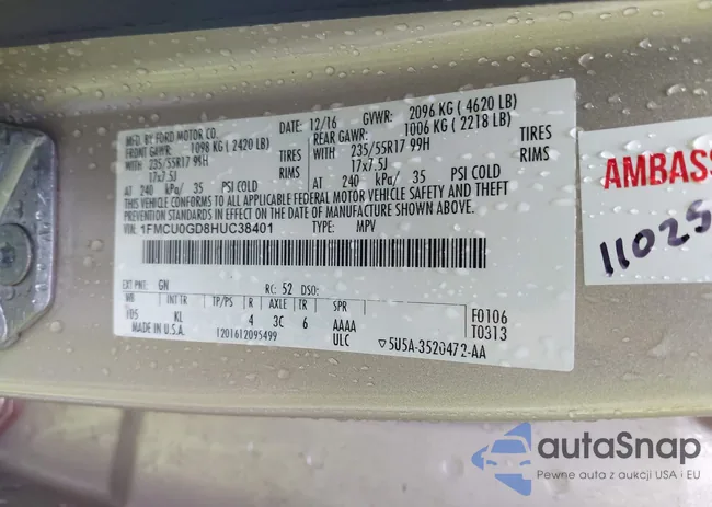 1FMCU0GD8HUC38401: 43044418