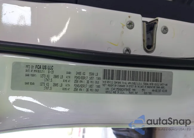 1C4PJMBX6KD478495: 43044684