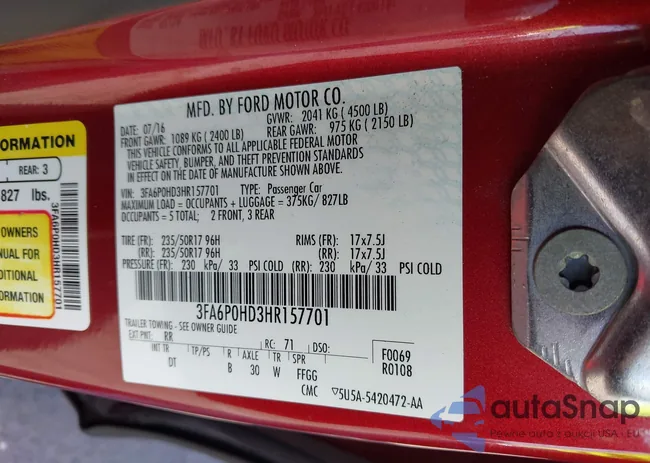 3FA6P0HD3HR157701: 43043934