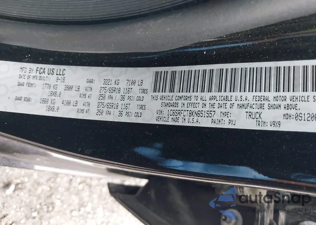 1C6SRFCT8KN651557: 43044013