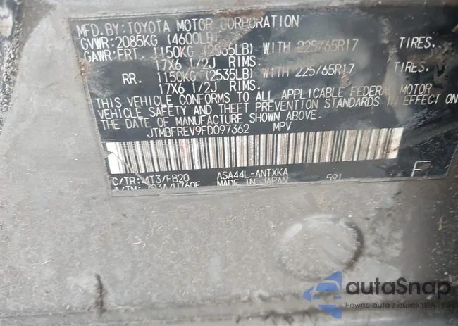 JTMBFREV9FD097362: 43044043