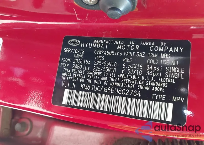 KM8JUCAG6EU802764: 43045377