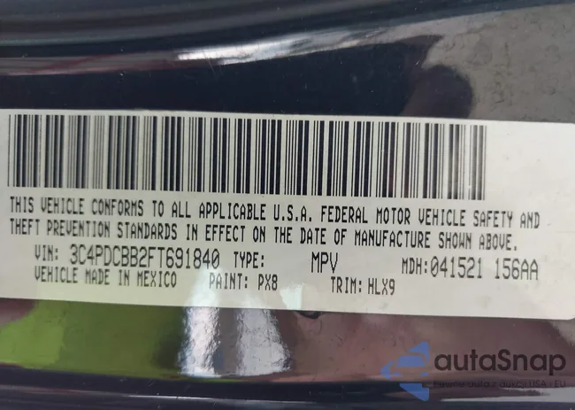 3C4PDCBB2FT691840: 43045460