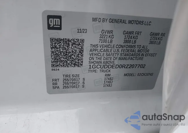 1GCUDDED0RZ207702: 43045569