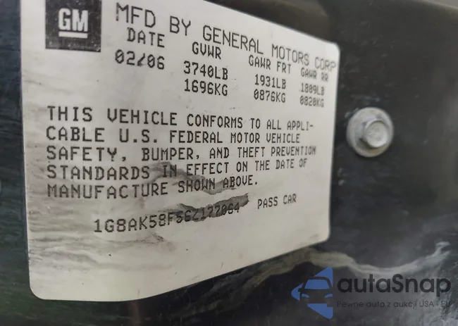 1G8AK58F56Z177064: 43045701