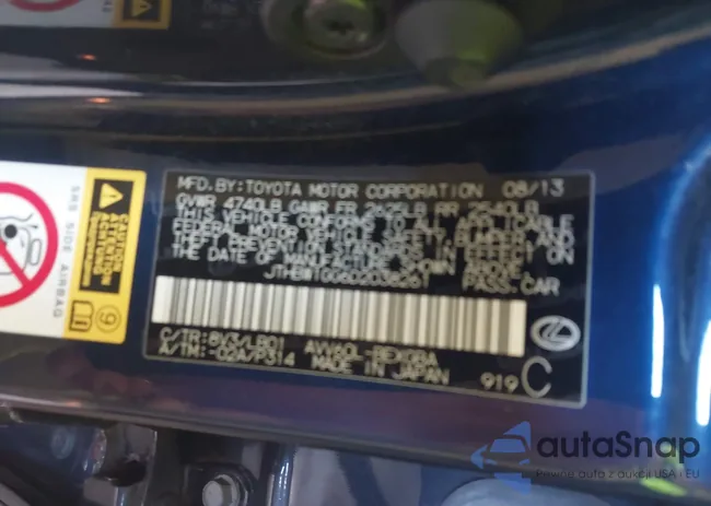 JTHBW1GG6D2038261: 43045759