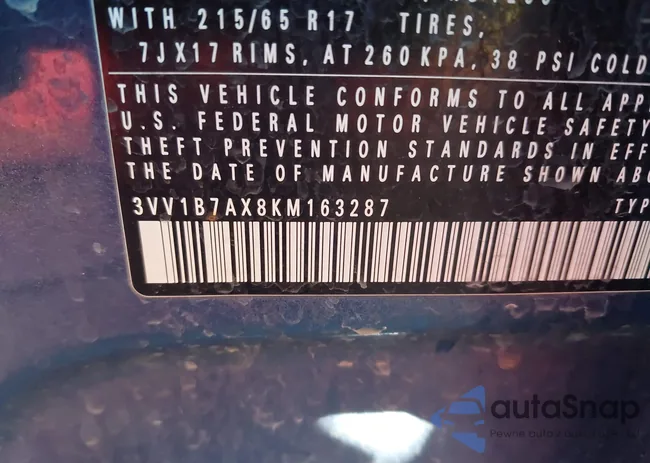 3VV1B7AX8KM163287: 43044979