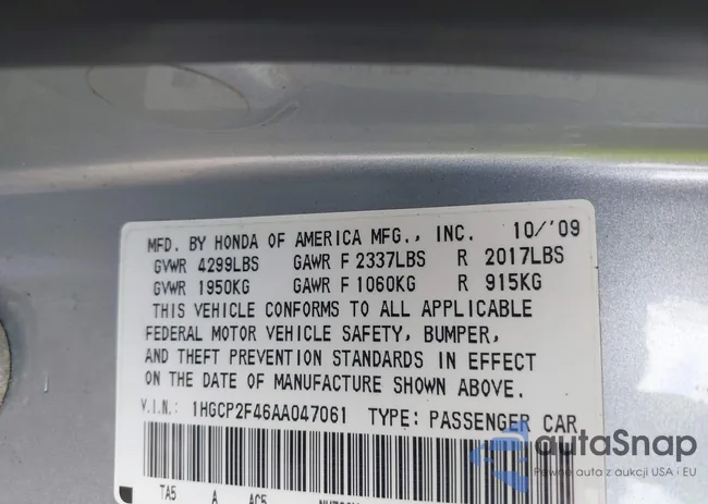 1HGCP2F46AA047061: 43046377