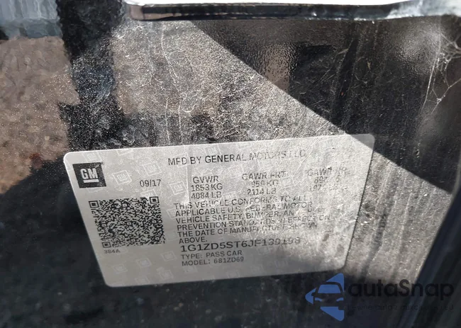 1G1ZD5ST6JF139198: 43046462