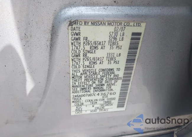 1N6AD07U07C436760: 43046479