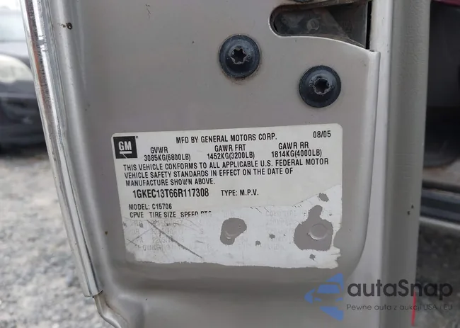 1GKEC13T66R117308: 43046487