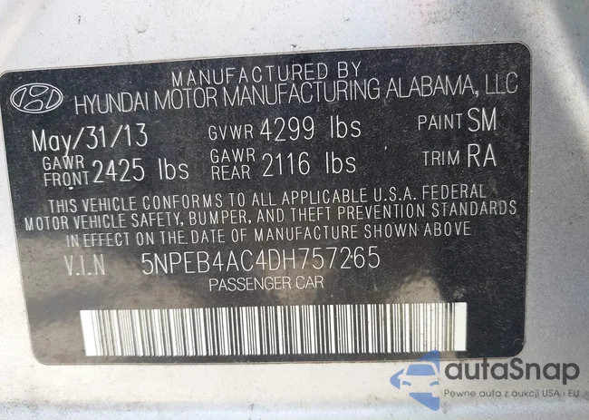 5NPEB4AC4DH757265: 43046512