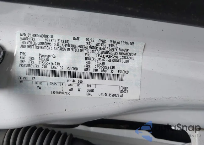 1FADP3K29FL383205: 43046561