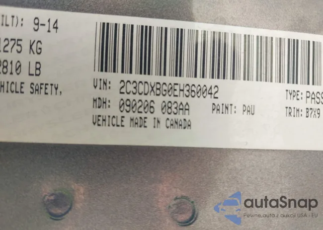 2C3CDXBG0EH360042: 43046563