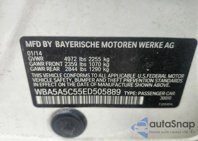 WBA5A5C55ED505889: 43046574