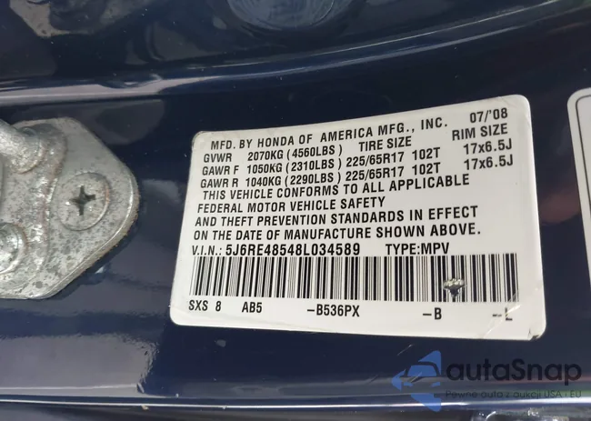 5J6RE48548L034589: 43046715