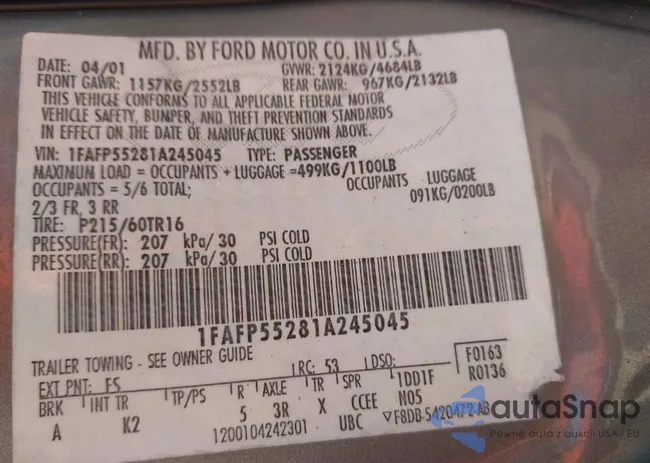 1FAFP55281A245045: 43046731