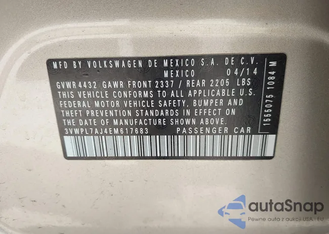 3VWPL7AJ4EM617683: 43046747