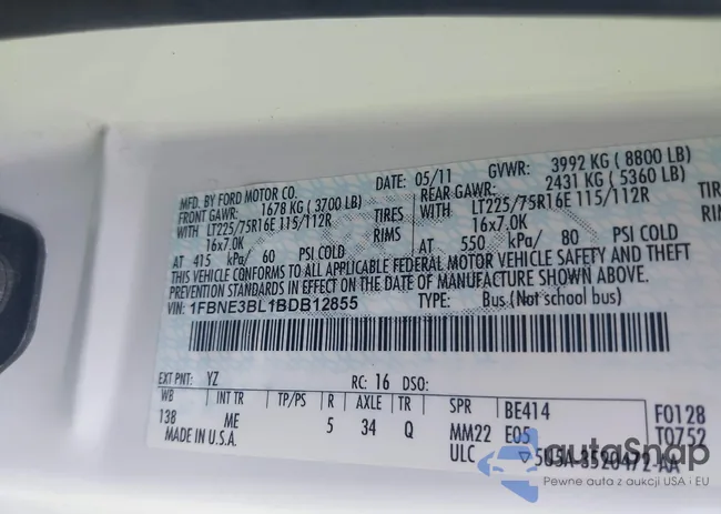 1FBNE3BL1BDB12855: 43046753