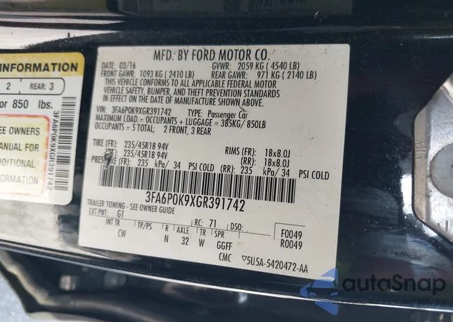 3FA6P0K9XGR391742: 43046770