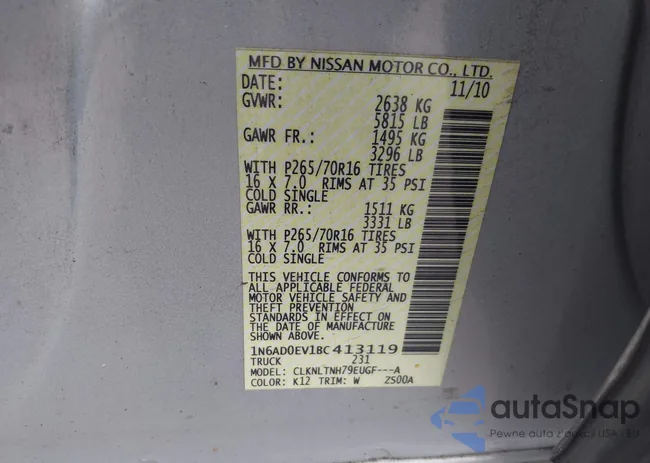 1N6AD0EV1BC413119: 43046818