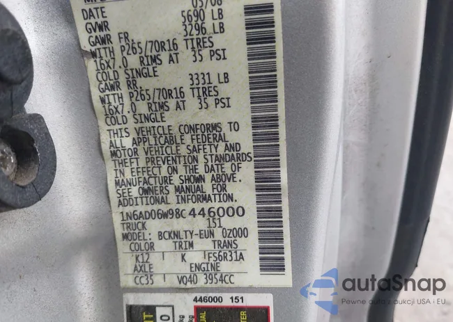 1N6AD06W98C446000: 43046185