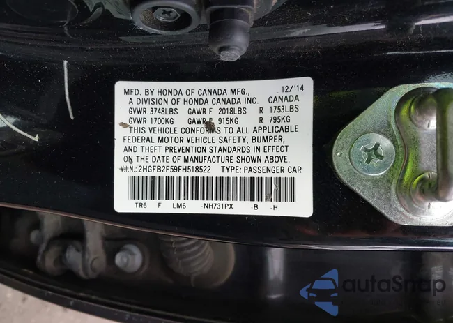 2HGFB2F59FH518522: 43046211