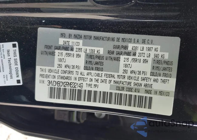 3MVDMBCM2RM632149: 43046215