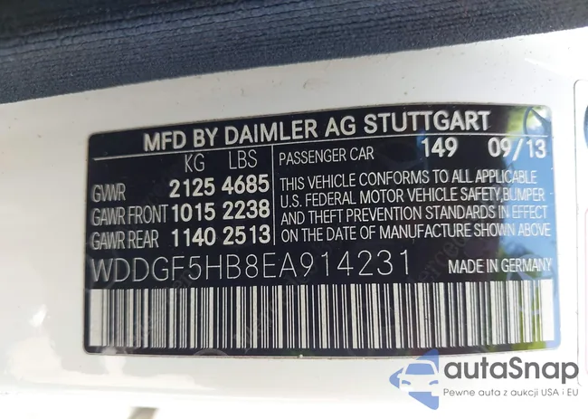 WDDGF5HB8EA914231: 43047270