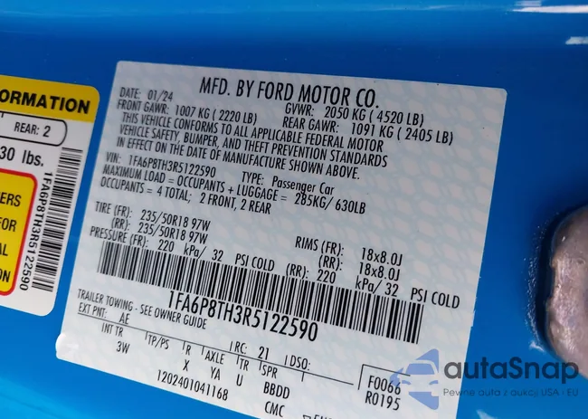 1FA6P8TH3R5122590: 43047363