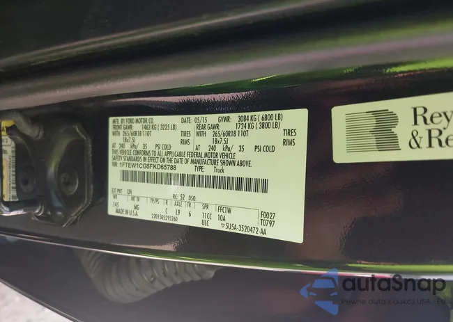 1FTEW1CG5FKD65788: 43047453