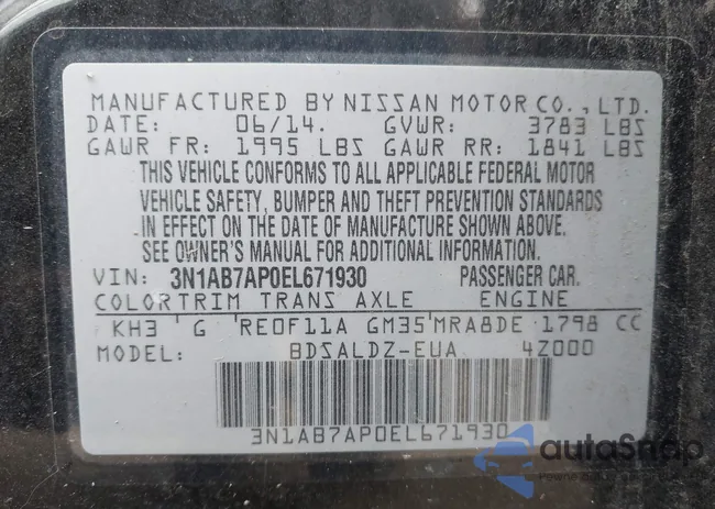 3N1AB7AP0EL671930: 43047455