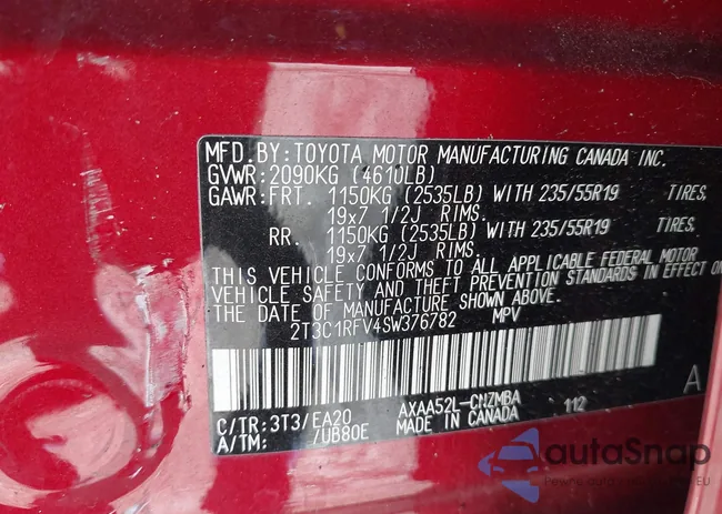 2T3C1RFV4SW376782: 43047512