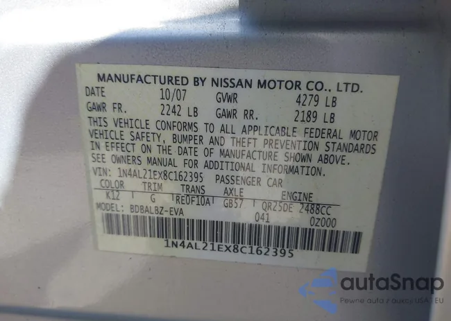 1N4AL21EX8C162395: 43047538