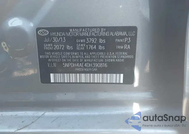 5NPDH4AE4DH390816: 43047701