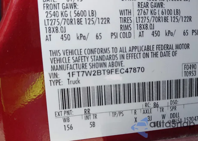 1FT7W2BT9FEC47870: 43047706