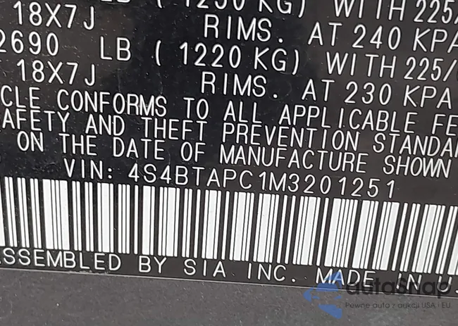 4S4BTAPC1M3201251: 43047734