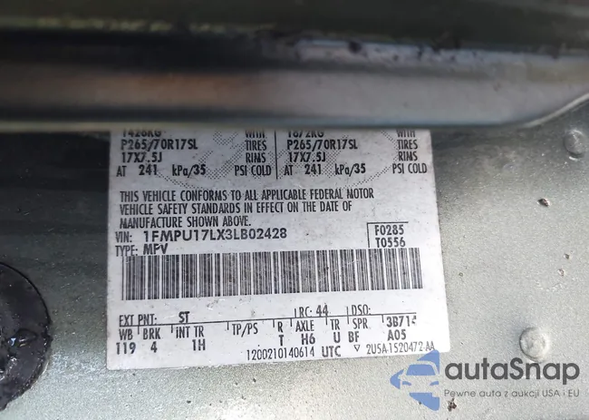 1FMPU17LX3LB02428: 43046936