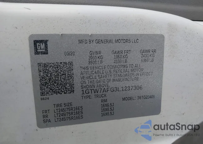 1GTW7AFG3L1237306: 43046952