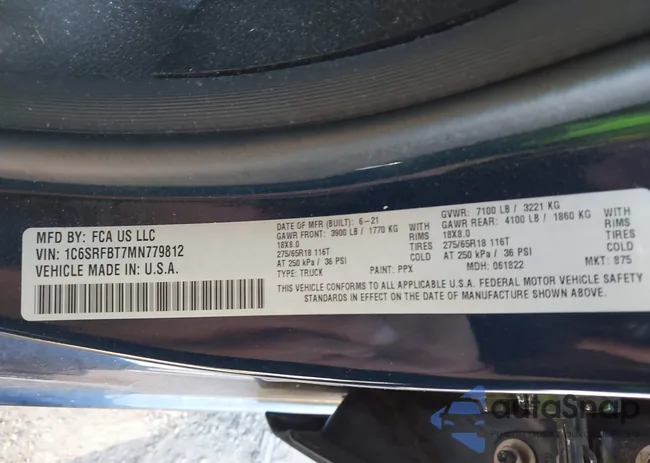 1C6SRFBT7MN779812: 43047057