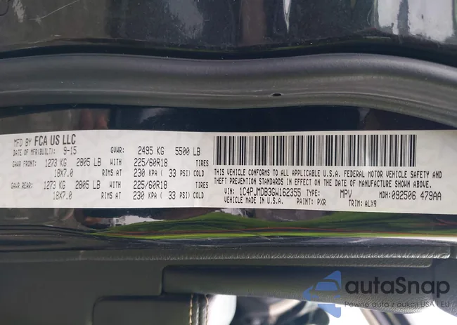 1C4PJMDB3GW162355: 43047064