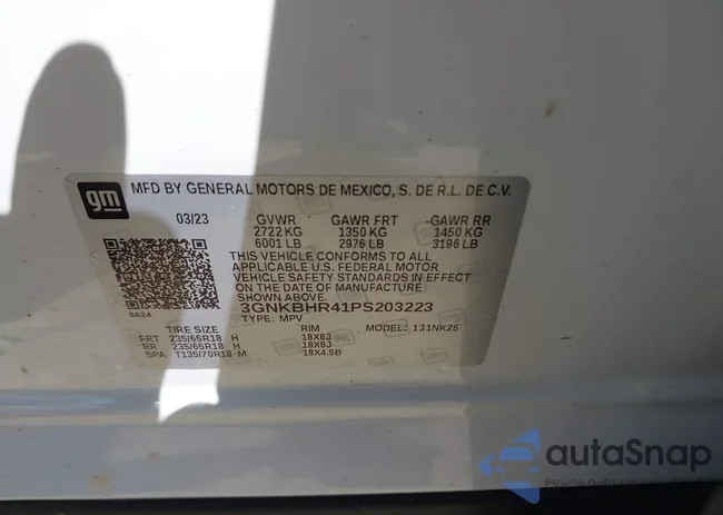 3GNKBHR41PS203223: 43047116