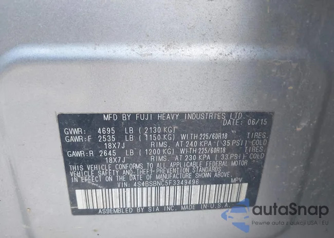 4S4BSBNC5F3349496: 43047199