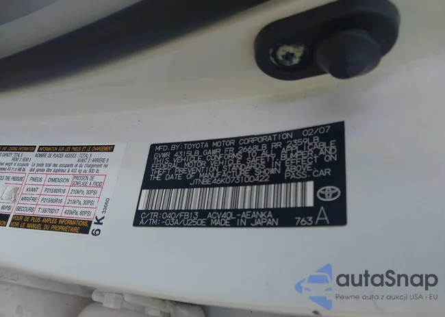 JTNBE46K073100422: 43048272