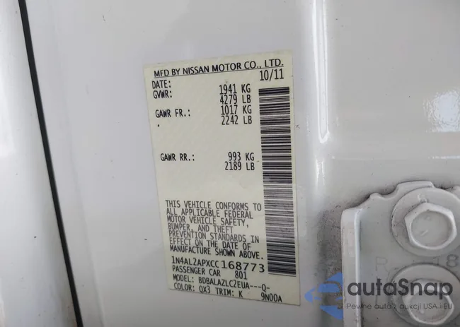 1N4AL2APXCC168773: 43048278