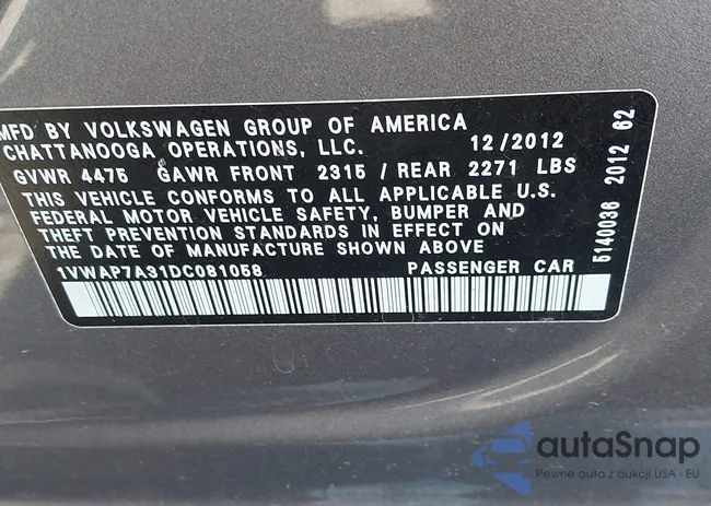 1VWAP7A31DC081058: 43048294