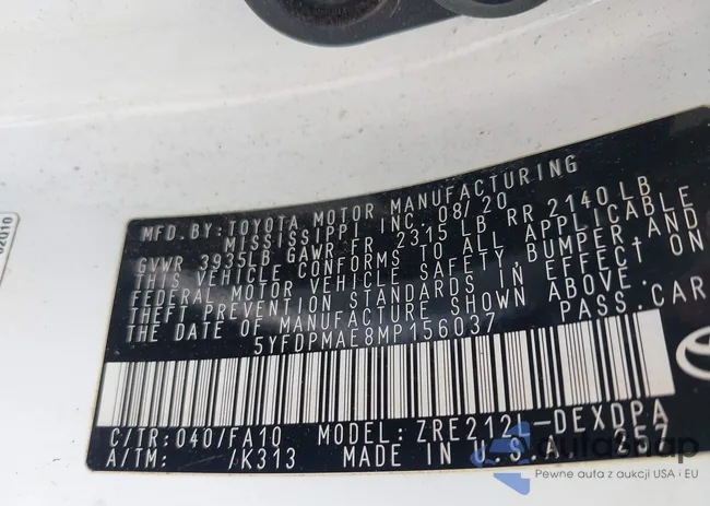 5YFDPMAE8MP156037: 43048366