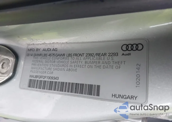 WAUBFGFF2F1009343: 43048471